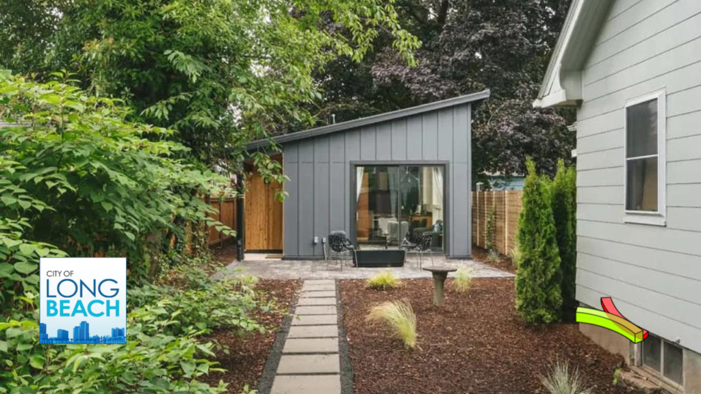 An backyard home or accessory dwelling unit photo with YDS Architects and City of Long Beach logo